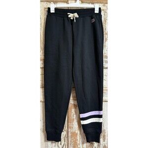 Women's Russell Athletic Fleece Sweatpants Stripe Joggers - Black - Medium